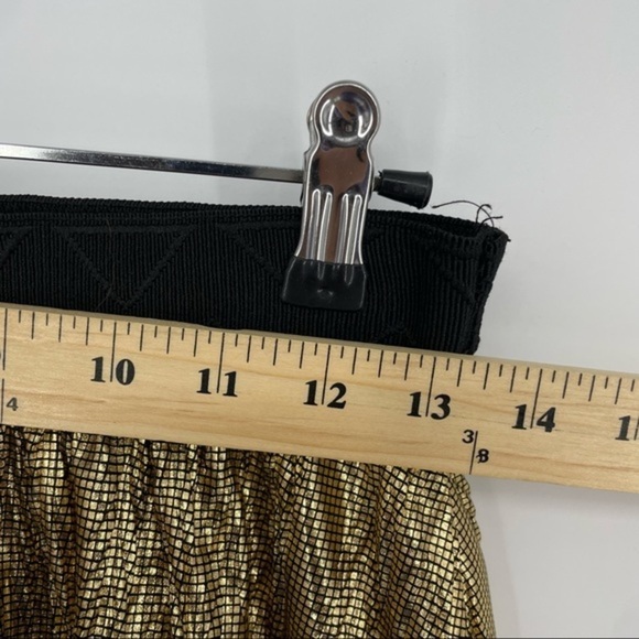 Lularoe Pleated Metallic Gold‎ midi Skirt XS - Picture 7 of 7